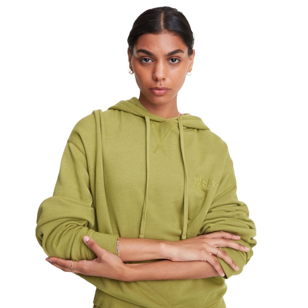 NWOT WSLY Women’s Ecosoft Hoodie Sweatshirt Long Sleeve Cactus Green Medium